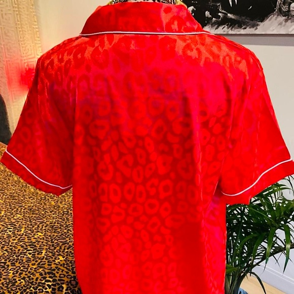 Red Leopard Matching Satin Set - Picture 7 of 9